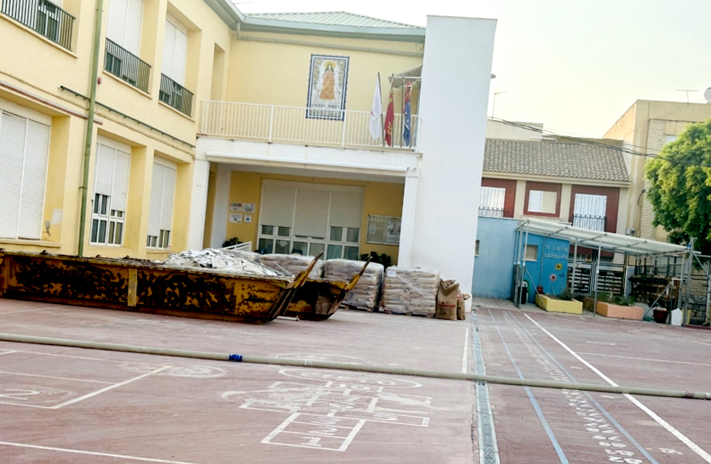 Comienzan las obras de aislamiento trmico en el CEIP Santa Eulalia
